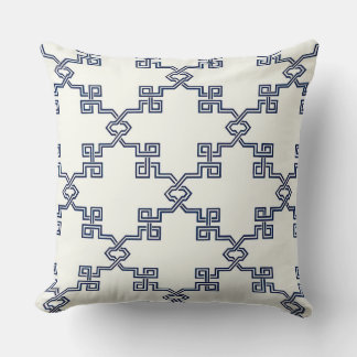 Coussin Indigo Lattice Designer
