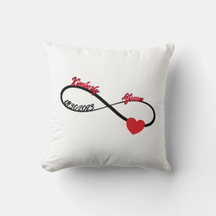 Coussin Infinité personnalisée avec coeur
