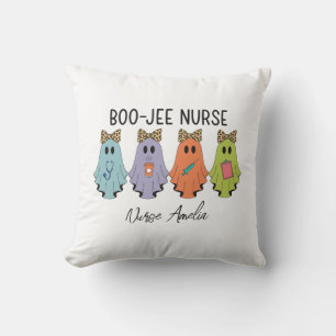 Coussin Infirmière Boo-Jee Halloween Fantôme Nom Personnal
