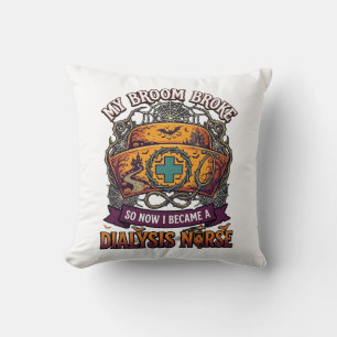 Coussin Infirmière de dialyse de balai cassé Halloween Cas