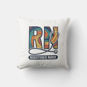 Coussin Infirmière diplômée IR vintage vecteur de concepti