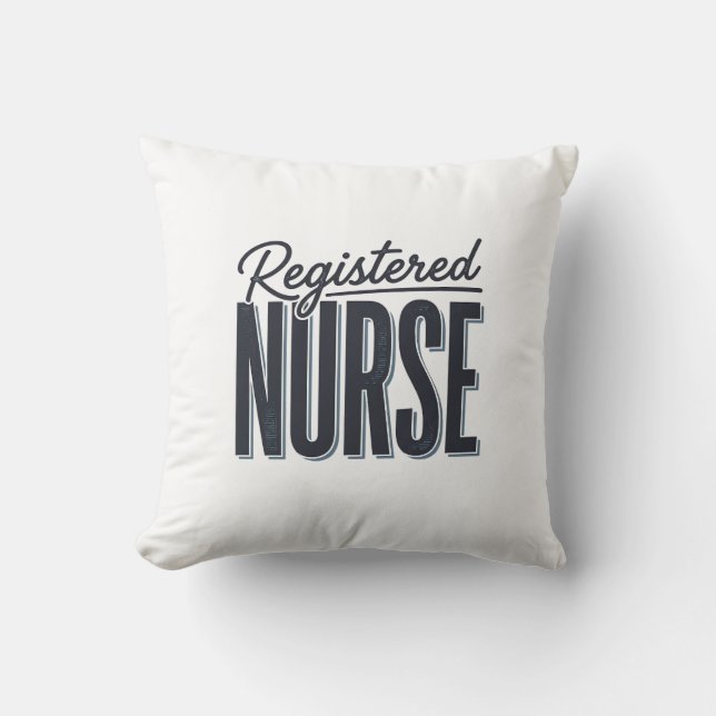 Coussin Infirmière diplômée Script Typographie Vector Desi (Recto)