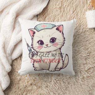 Coussin Infirmière drôle Chat Chercheur de veine Personnal