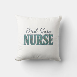 Coussin Infirmière en médecine chirurgicale dessin floral 