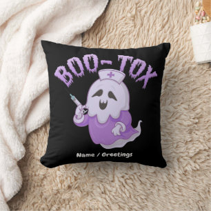 Coussin Infirmière fantôme Boo-Tox drôle Halloween humour 