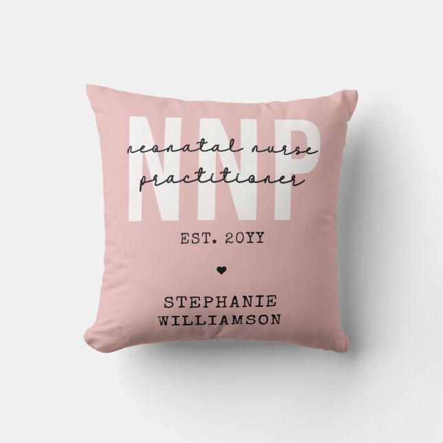Coussin Infirmière néonatale NNP personnalisée (Recto)