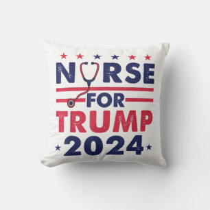 Coussin Infirmières Rétro Pour Trump 2024 Drapeau Amérique