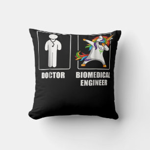 Coussin Ingénieur biomédical Unicorn Dabbing Amoureux amus