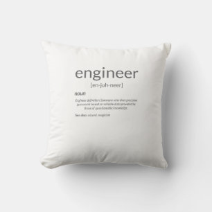 Coussin Ingénieur-cadeau Collège Ingénieur majeur Définiti