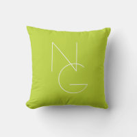 Initiales de chevauchement modernes 2 | Lime vert