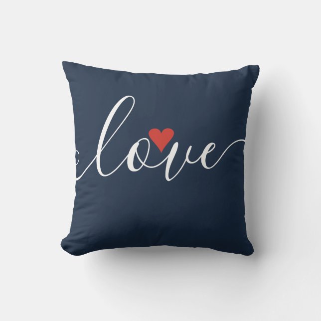 Coussin Initiales de couple monogramme (Recto)