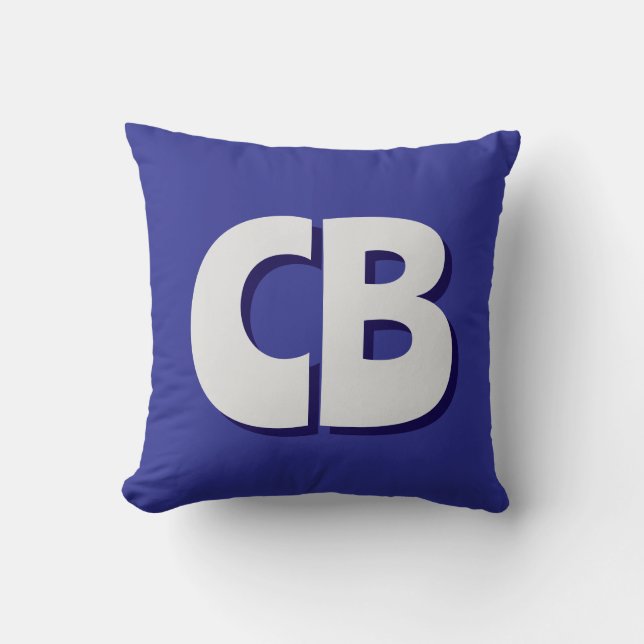 Coussin Initiales minimalistes Monogrammes professionnels  (Recto)