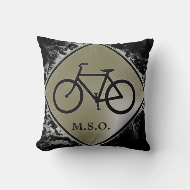 Coussin Initiales personnalisées Monogram sur le panneau V (Recto)