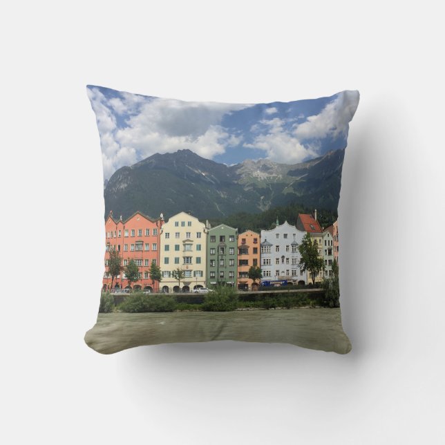Coussin Innsbruck, capitale de l'oreiller jetable (Recto)