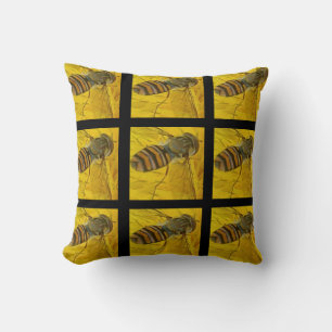 Coussin Insecte Jaune Et Noire
