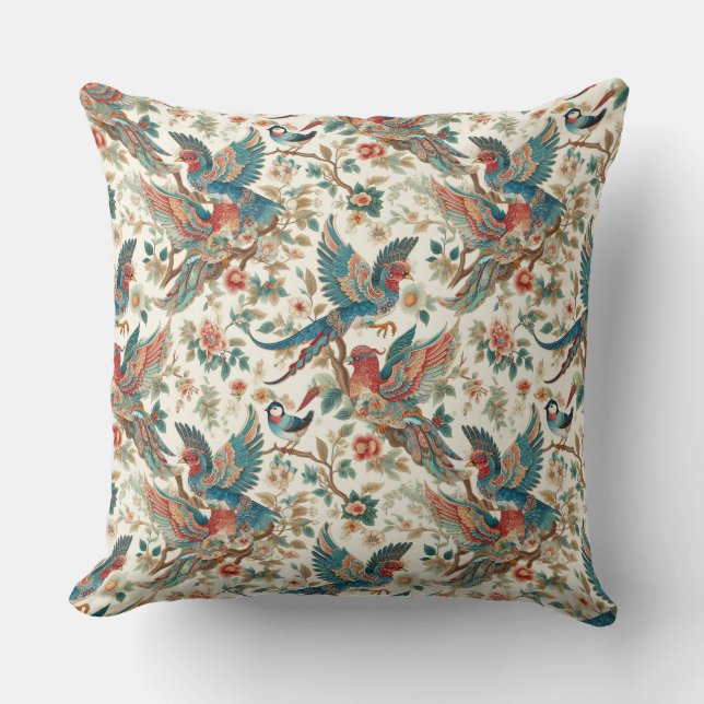Coussin Inséparables chinois (Recto)