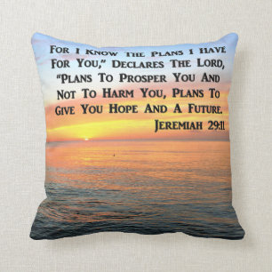 COUSSIN INSPIRANT JEREMIAH 29:11 SUNRISE