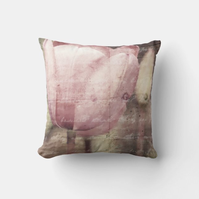 Coussin Inspiration rose de tulipe (Recto)