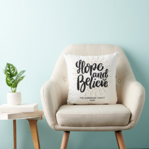Coussin Inspirationnel Espoir Et Croire Citer Photo Person