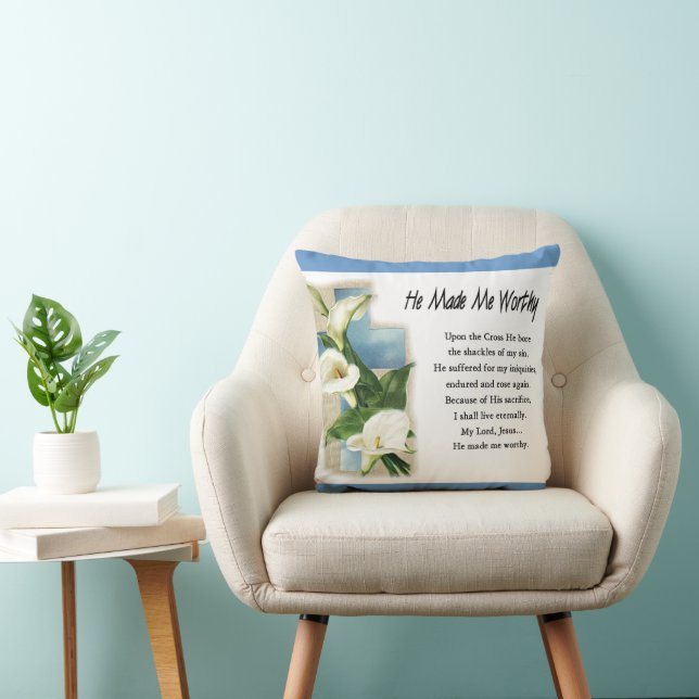 Coussin Inspirationnel Il M'A Fait Digne (Chaise)