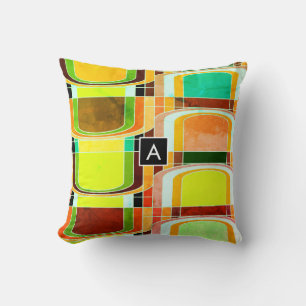 Coussin Inspiré de rétro funky coloré