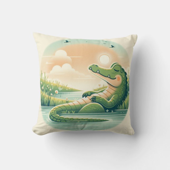 Coussin inspiré par l'alligator (Recto)