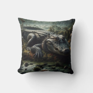Coussin inspiré par l'alligator