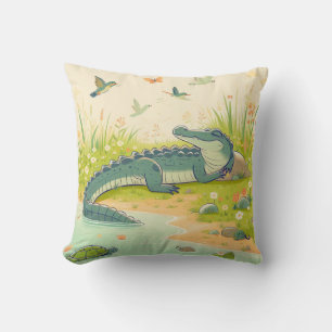 Coussin inspiré par l'alligator
