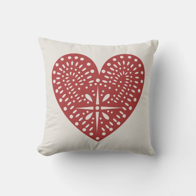 Coussin inspiré pour découper le coeur rouge (Recto)