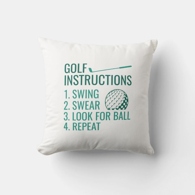 Coussin Instructions de golf (Recto)