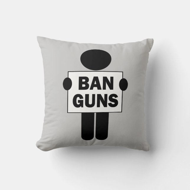 Coussin Interdire les armes (Recto)