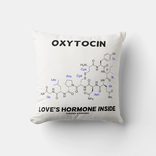 Coussin Intérieur de l'hormone de l'amour d'oxytocine (Recto)