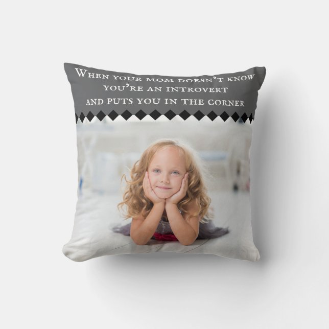 Coussin Introvertir l'oreiller à lancer de mème (Recto)