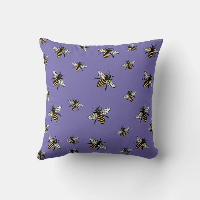 Coussin invasion d'abeilles (Verso)