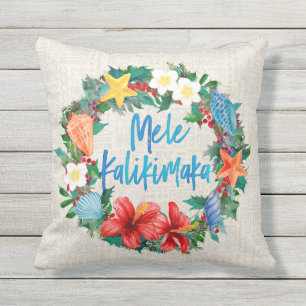 Coussin Inverse hawaïen de guirlande de Noël de Mele