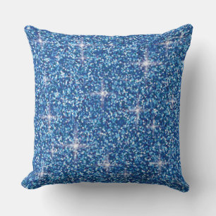 Coussin Iridescent bleu brillant