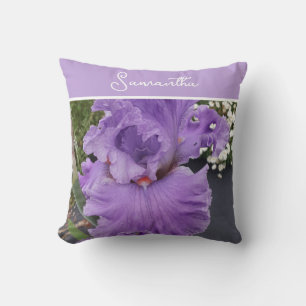 Coussin Iris Fleurs Fleurs Violet Lavande Lilac Apron