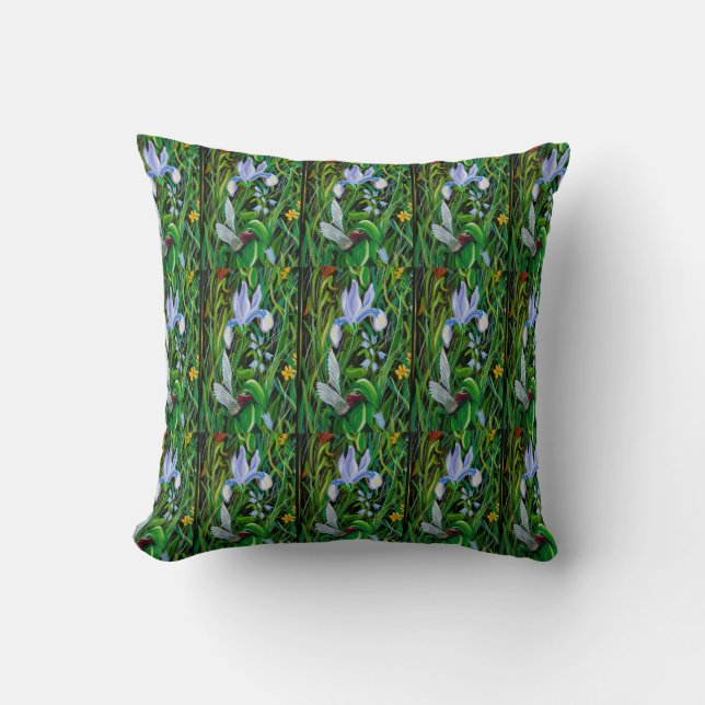 Coussin Iris Hummingbird (Recto)