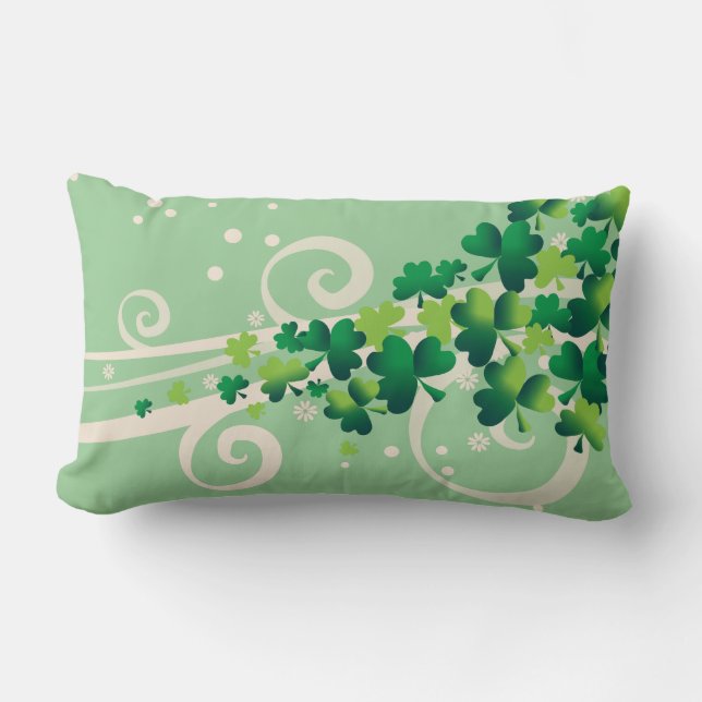 Coussin irlandais de shamrock de bénédiction (Recto)