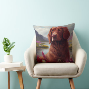Coussin Irlandais Rouge sur une pagaie : Une aventure pano