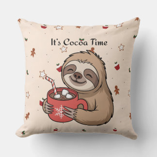 Coussin It’s Cocoa Time | Cozy Winter Quote