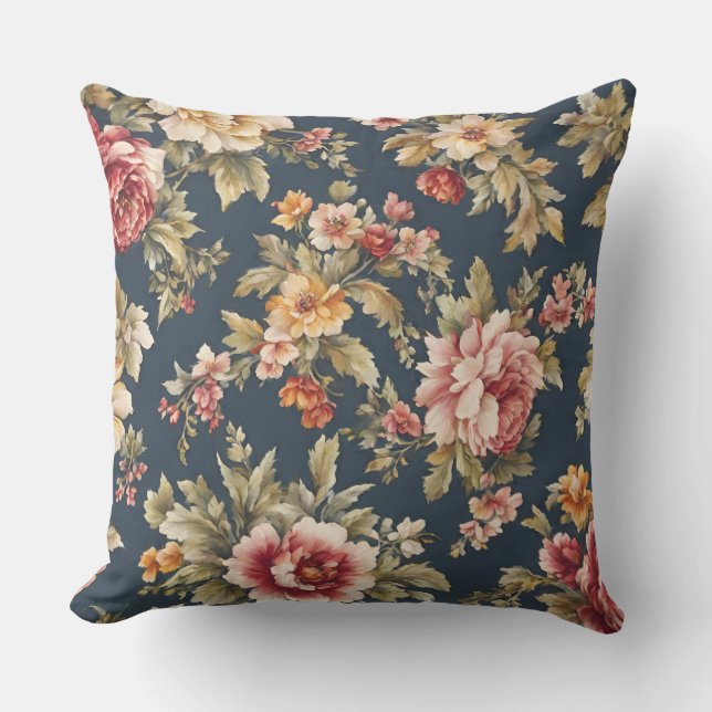 Coussin Italien Exquis Beau Modèle Floral (Recto)