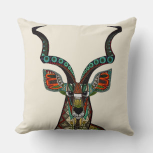 Coussin ivoire antilope
