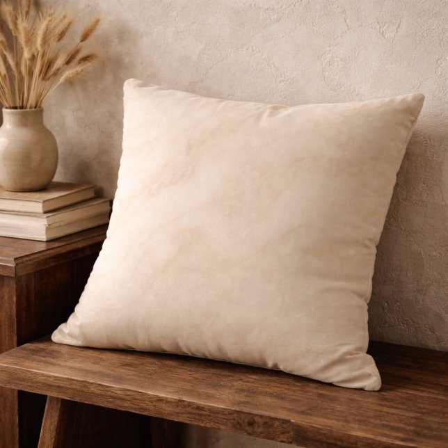 Coussin Ivory Marbled Swirl Throw Pillow (Muted taupe and blush swirls add natural flow to modern neutral rooms)