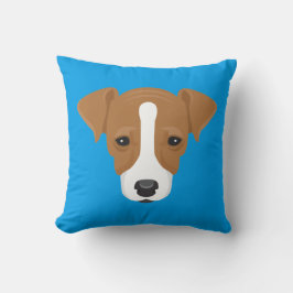 Coussin Jack bleu Russell Terrier