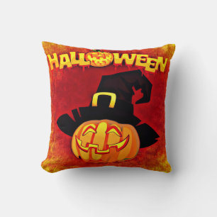 Coussin Jack-o'-lantern Citrouille Halloween