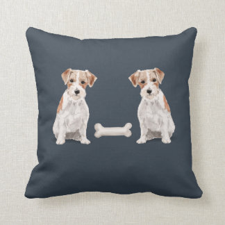 Coussin Jack Russell Contre Jack Russell (Wire Haired)