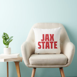 Coussin Jacksonville State University JAX STATE Bold Red