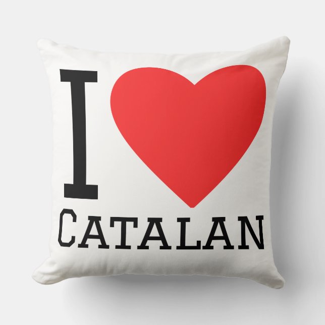 Coussin J'adore catalan  (Recto)