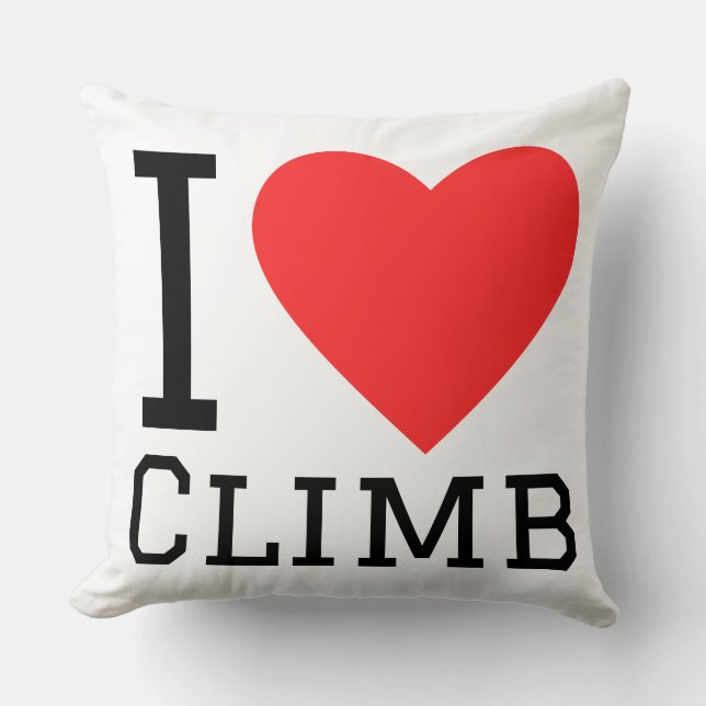 Coussin J'adore grimper (Recto)